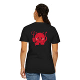 Kawaii Devil Shirt, Cute Demon Garment-Dyed T-shirt, Pastel Grunge Top, Harajuku Inspired Clothing