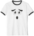 Impressed Face Ringer T-Shirt, Unisex Tee, Funny Graphic Shirt, Vintage Style Top, Cotton Tshirt