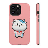 Kawaii Cow Tough Cases - Cute Animal Phone Cover for iPhone Galaxy Pixel, Cow Lover Gift, Animal Print Phone Case, Protective Smartphone