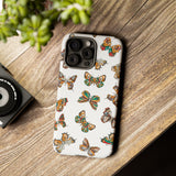 Butterflies Tough Cases, Phone Case, Protective Cover, Butterfly Pattern, Gift for Her, Unique Phone Accessory