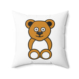 Cute Ochre Bear Spun Polyester Square Pillow