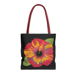 Poppy Tote Bag - Floral Canvas Shoulder Bag for Women, Flower Printed Grocery Tote, Reusable Shopping Handbag, Eco-Friendly Beach Bag, Gift