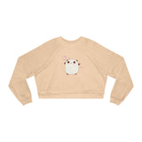 Kawaii Bear Cropped Sweatshirt, Cute Teddy Bear Fleece Pullover, Japanese Style Jumper, Harajuku Fashion, Winter Top for Women