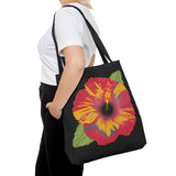 Poppy Tote Bag - Floral Canvas Shoulder Bag for Women, Flower Printed Grocery Tote, Reusable Shopping Handbag, Eco-Friendly Beach Bag, Gift