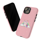 Kawaii Cat Rainbow Tough Cases, Cute Kitty Phone Cover, Protective Phone Case, Adorable Cat Lover Gift, Fun Rainbow Cat Phone Accessories