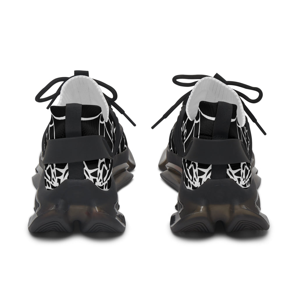 Red and white spiders on a spider's web Mesh Sneakers - Spider Web Women's Sneakers