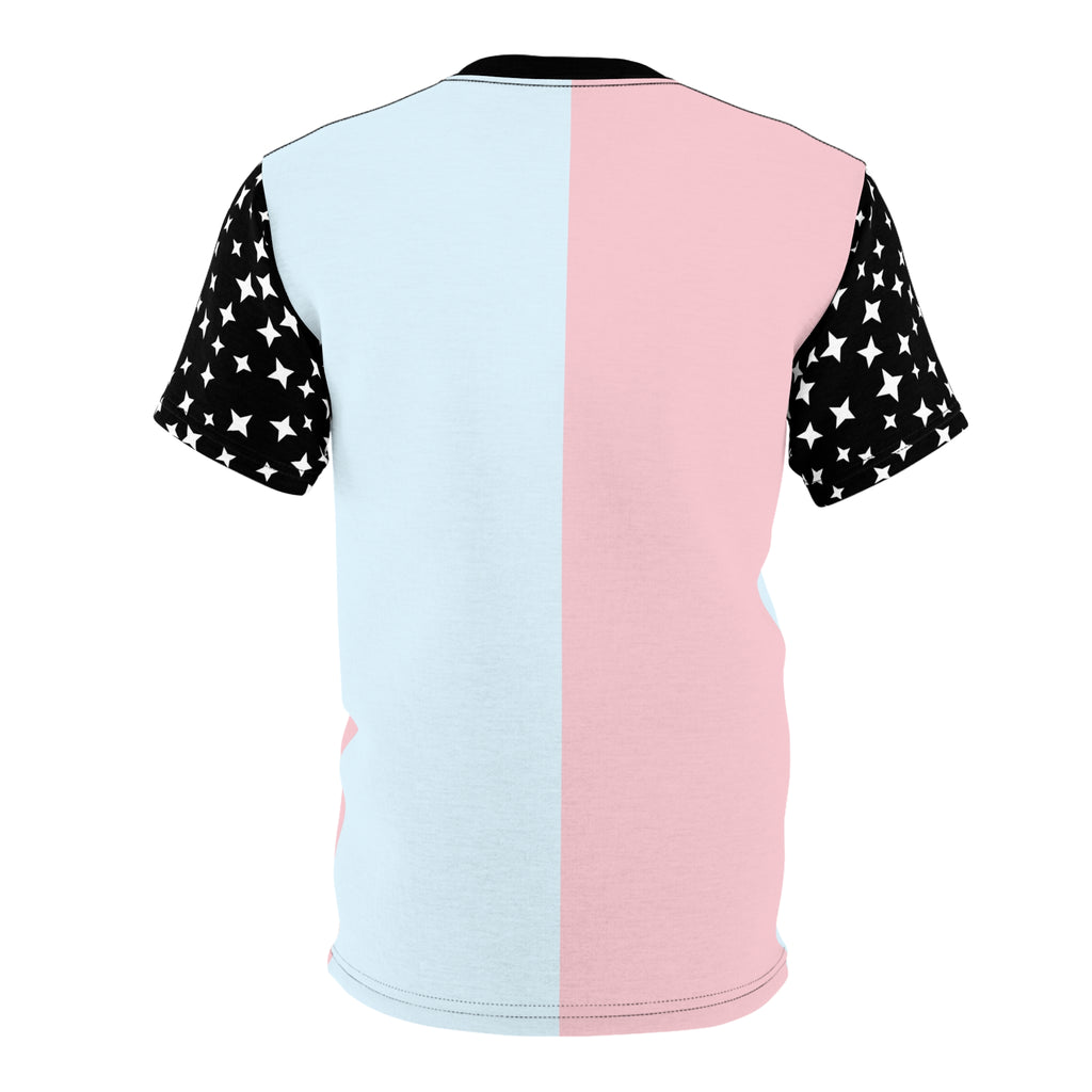 Pastel Skeleton Unisex Tee - Star Sleeves Halloween Costume Shirt