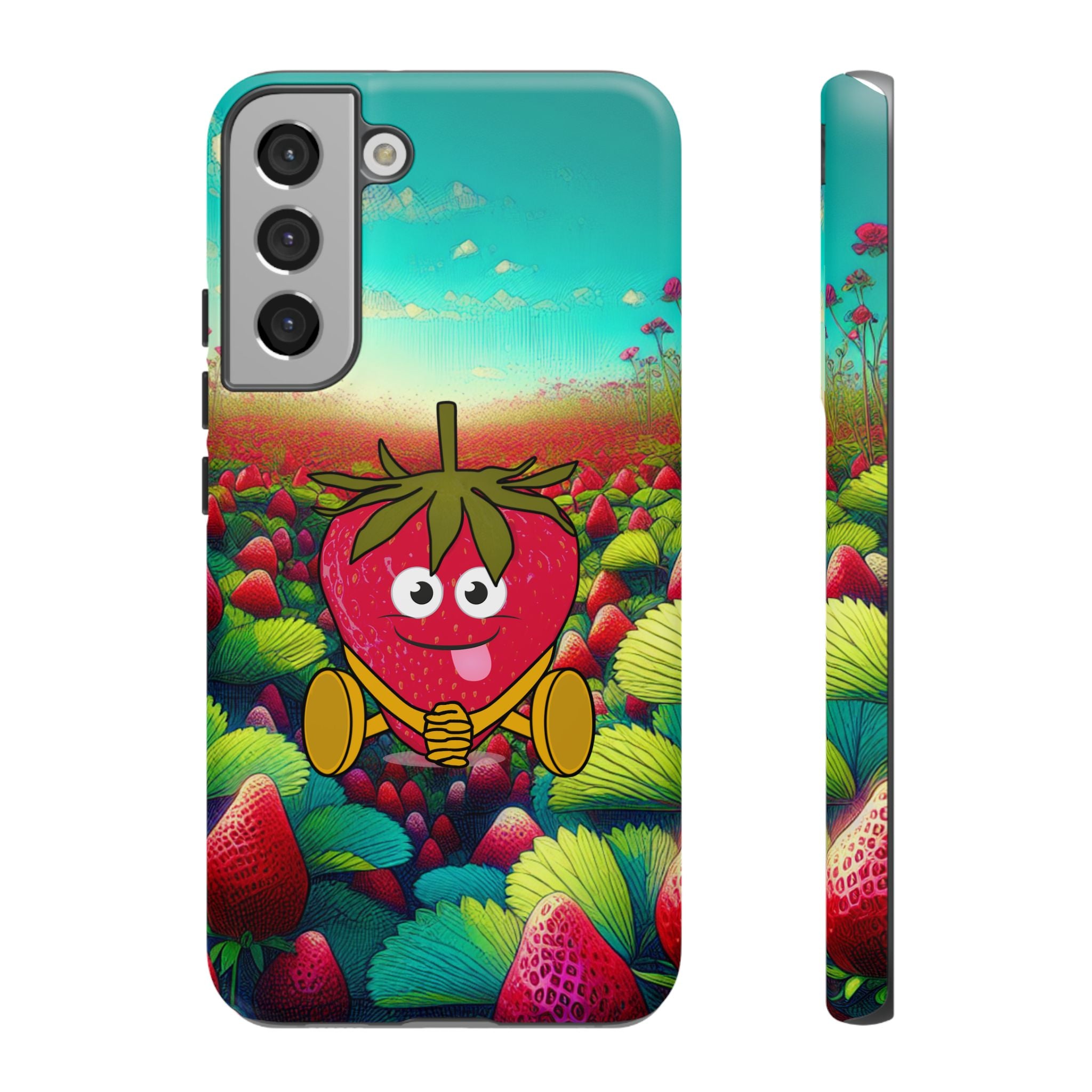 Cute Strawberry in the strawberry fields Tough Cases