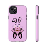 Rabbit With I Love You Heart iPhone Tough Cases, Bunny Phone Cover, Animal Lover Gift, Protective Case, Cute Rabbit Design