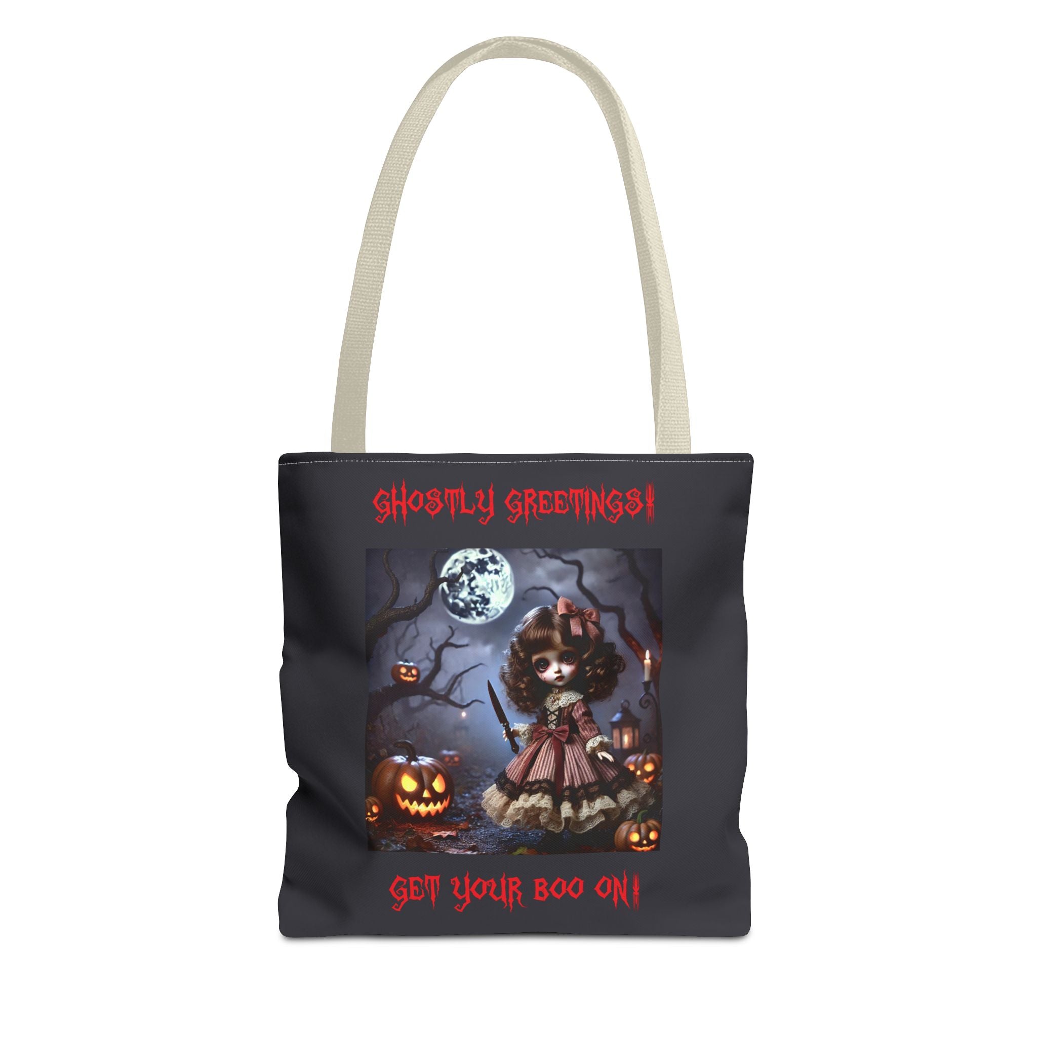 Halloween Doll With a Mix of Scary and Sweet Tote Bag