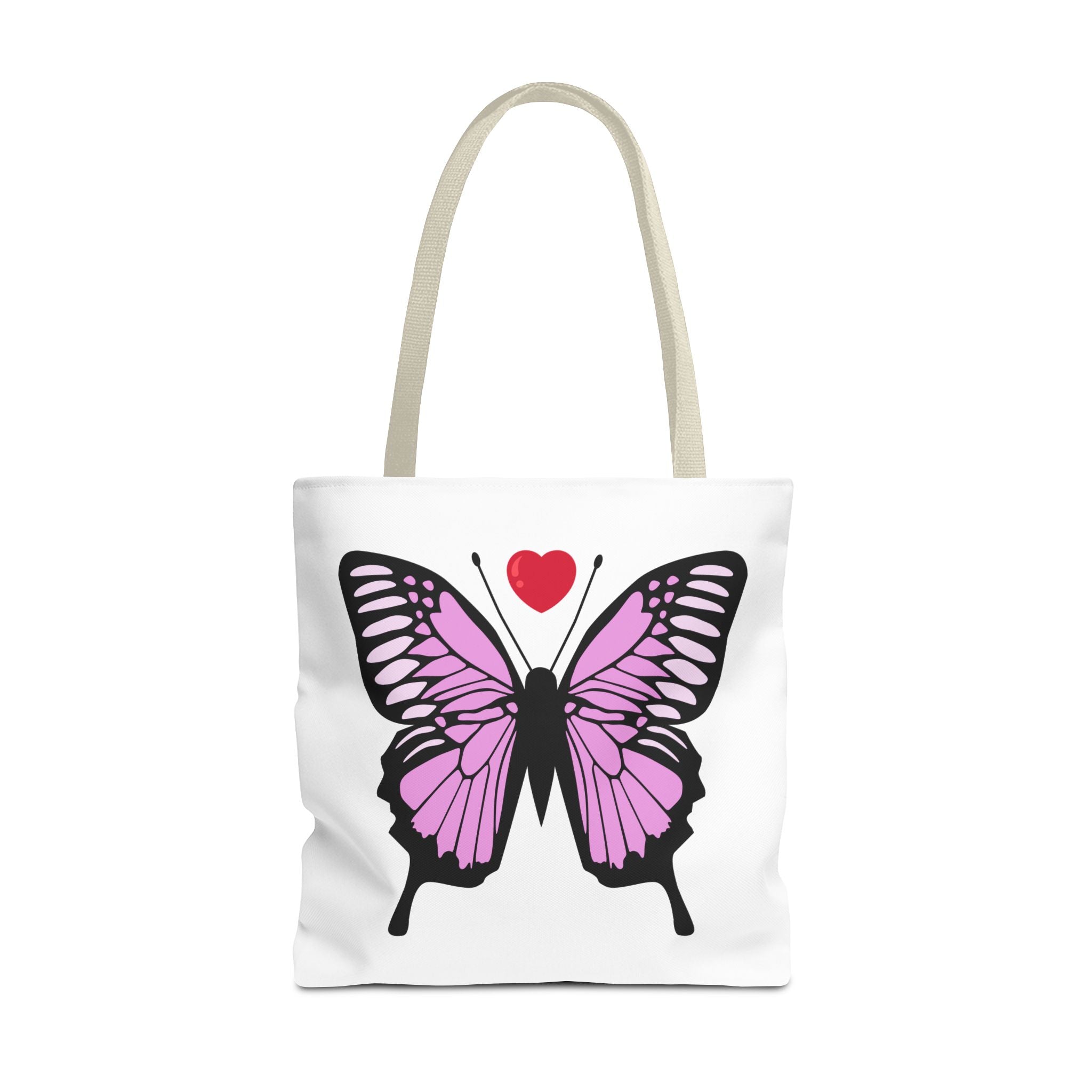 Pink Butterfly Tote Bag - Feminine Floral Design