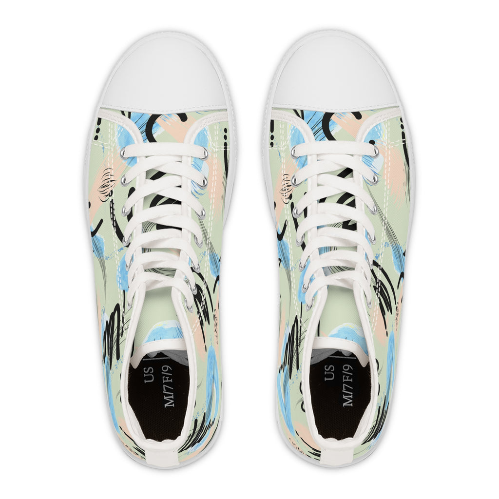 Abstract Art High Top Sneakers
