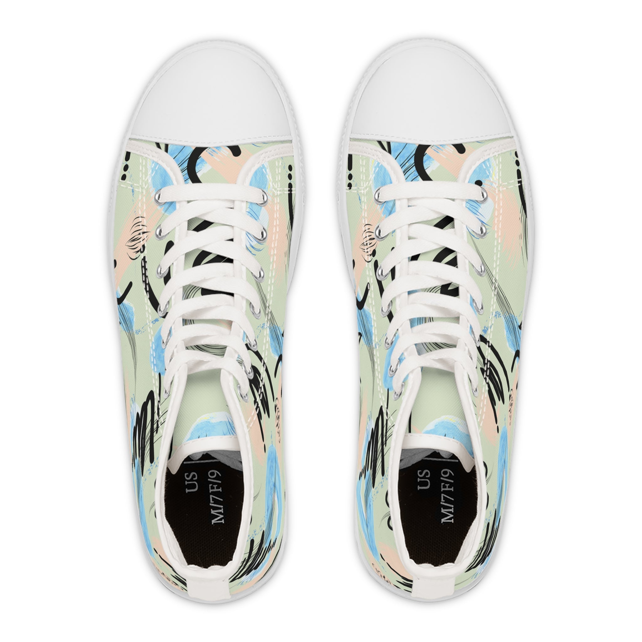 Abstract Art High Top Sneakers