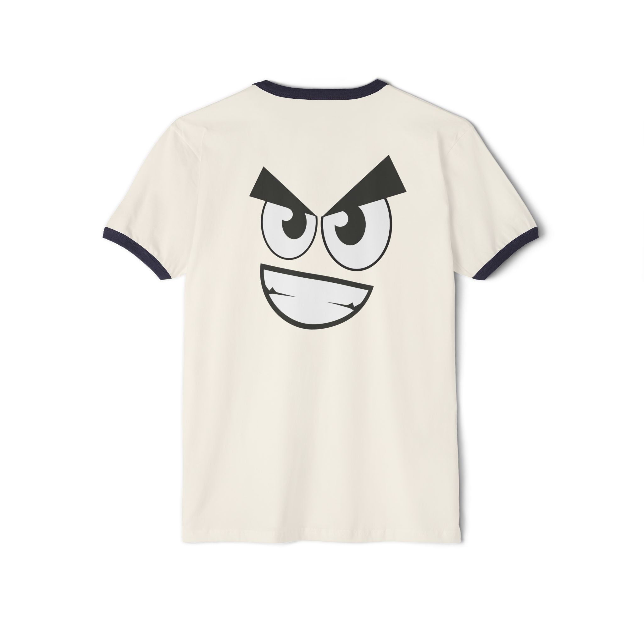 Sinister Smirk Ringer Tee - Evil Grin Goth T-Shirt