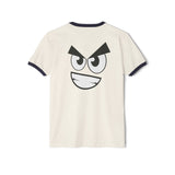 Sinister Smirk Ringer Tee - Evil Grin Goth T-Shirt