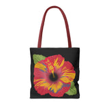 Poppy Tote Bag - Floral Canvas Shoulder Bag for Women, Flower Printed Grocery Tote, Reusable Shopping Handbag, Eco-Friendly Beach Bag, Gift