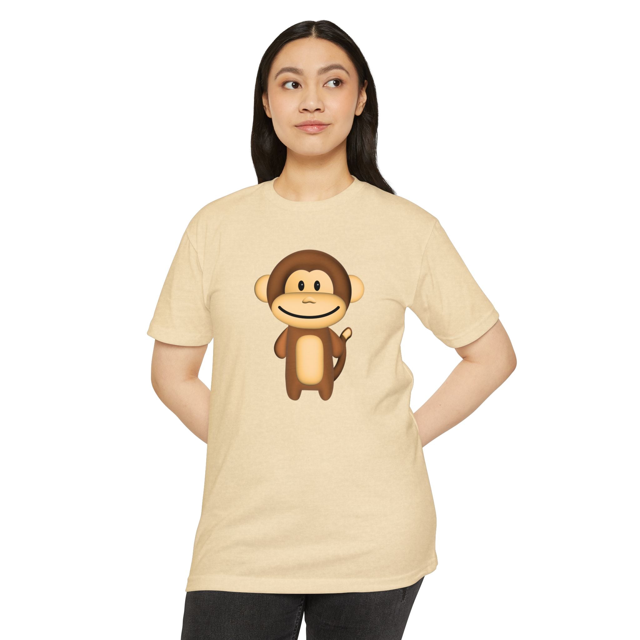 Kawaii Monkey T-shirt - Unisex CVC Jersey