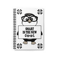 Ruled Line Notebook - Smart Is the New Cool Penguin Stationery