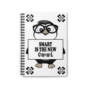 Ruled Line Notebook - Smart Is the New Cool Penguin Stationery