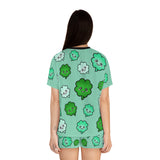 Kawaii Shamrocks Pajama Set - Women's Sleepwear - Cute PJ Set
