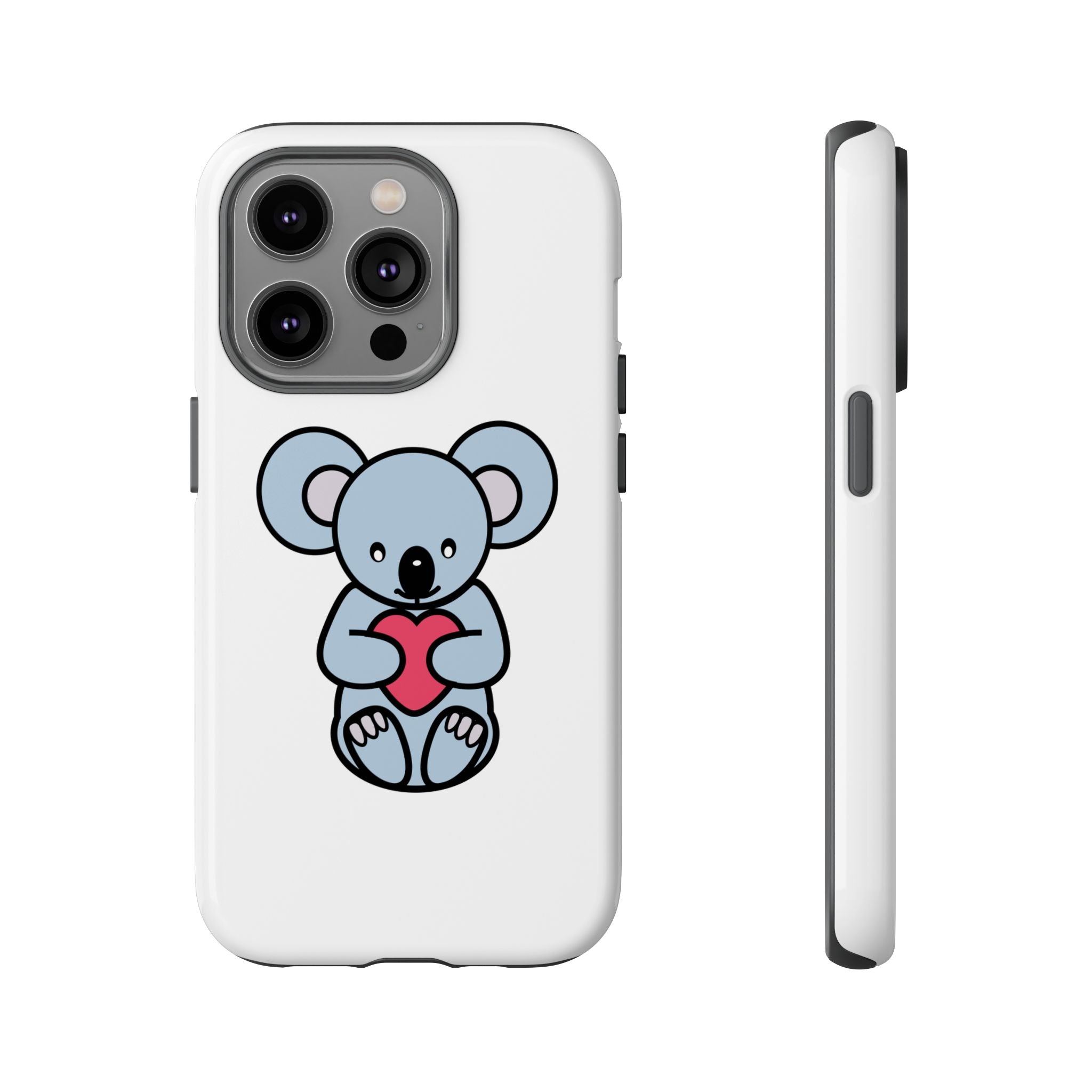 White Cute Coala Tough Cases