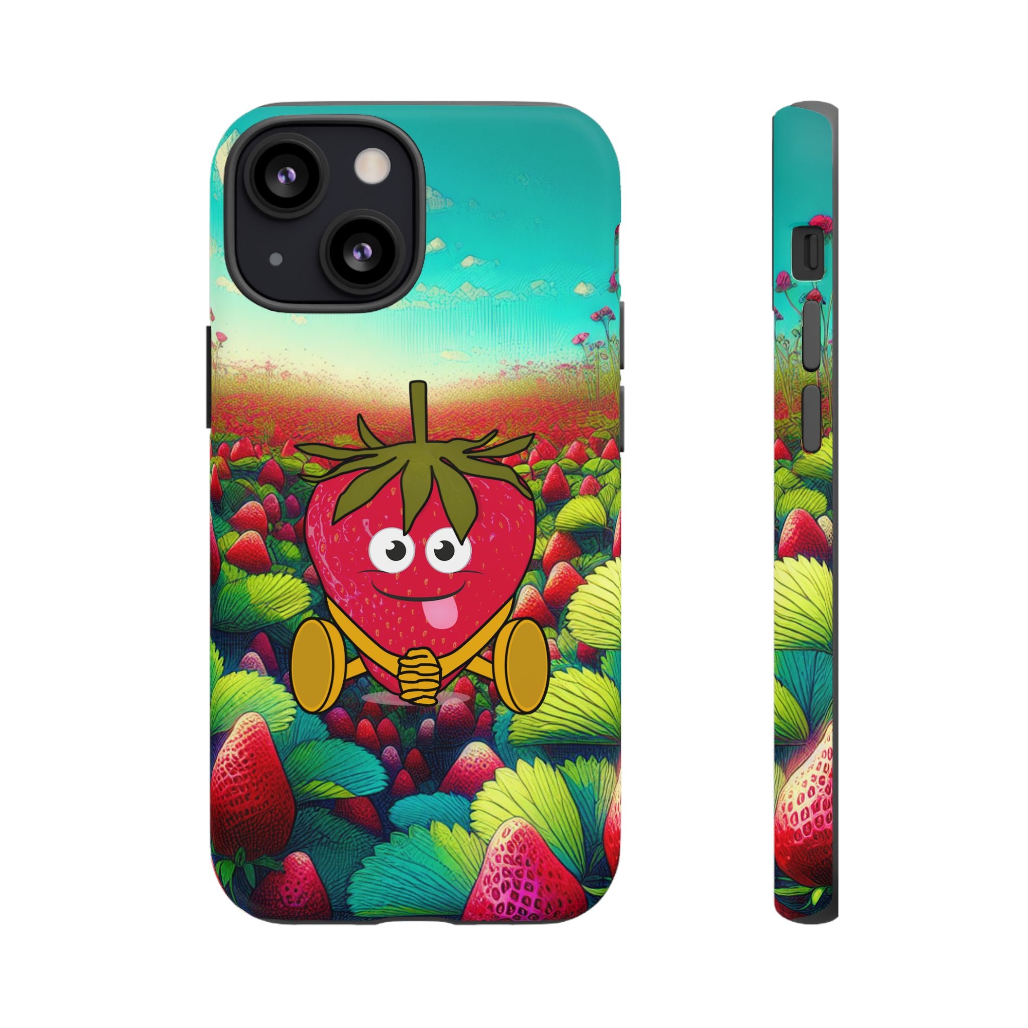 Cute Strawberry in the strawberry fields Tough Cases