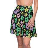 Groovy Bloom Skater Skirt - Floral Women's Skater Skirt