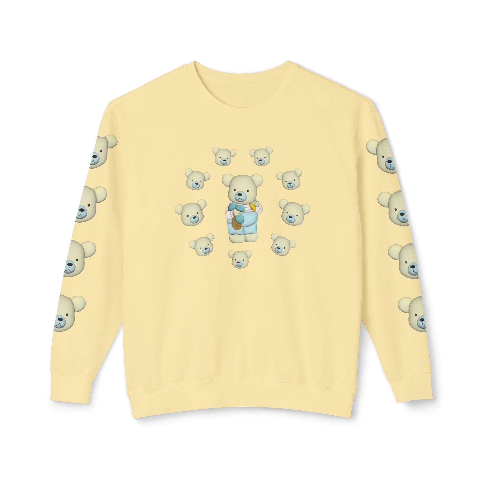 Garden Bear and Bear Heads Sweatshirt, Cute Wildlife Jumper, Nature Lover Gift, Cozy Outdoor Apparel, Woodland Animal Clothing, Forest