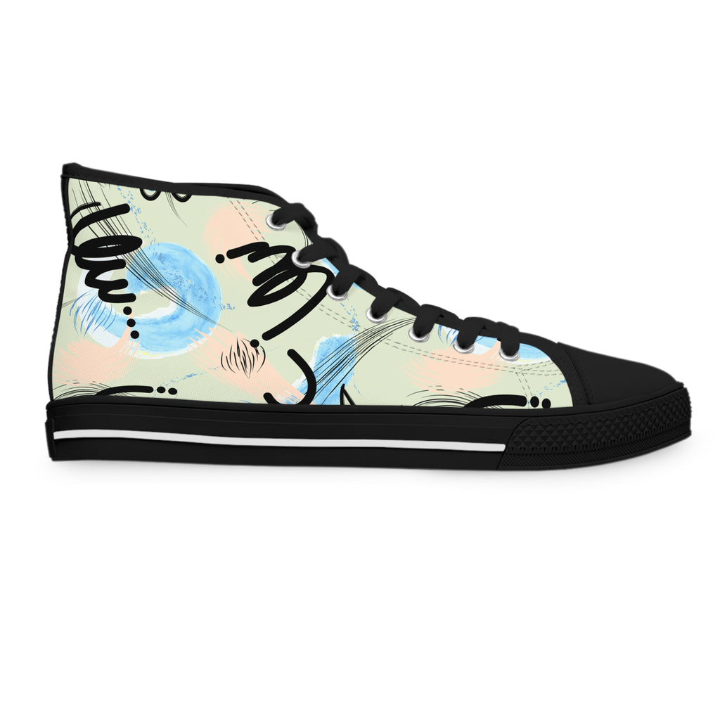 Abstract Art High Top Sneakers