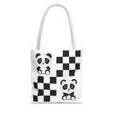 Kawaii Pandas Chessboard Tote Bag