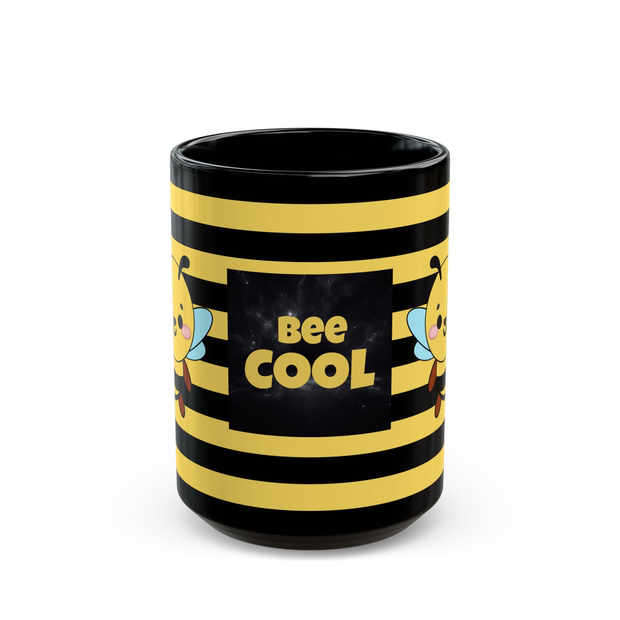 Bee Cool Mug, Bee Mug, Black Coffee Mug, Cute Bee Gift, Bee Lover Mug, Beekeeper Mug, Funny Bee Cup, 11oz, 15oz