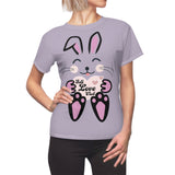 Kawaii Rabbit Face Women's Tee, Self Love Club, Cute Bunny T-Shirt, Graphic Print Shirt, Positive Vibes Clothing, Gift for Her