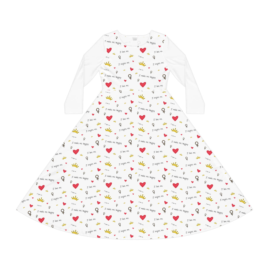 Hearts and Crowns Women's Long Sleeve Dress