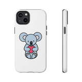 White Cute Coala Tough Cases