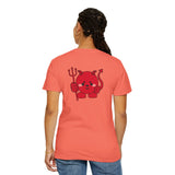Kawaii Devil Shirt, Cute Demon Garment-Dyed T-shirt, Pastel Grunge Top, Harajuku Inspired Clothing