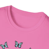 Koala Heart T-Shirt, Cute Animal Tee, Butterfly Graphic Shirt, Nature Lover Gift, Wildlife Lover Top