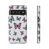 Butterfly Pattern White Background Tough Cases