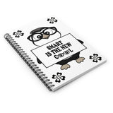 Ruled Line Notebook - Smart Is the New Cool Penguin Stationery