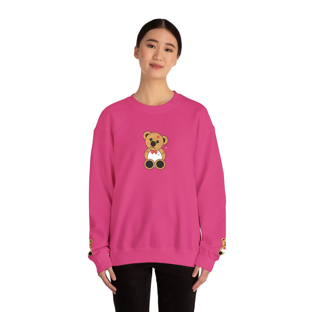 Embroidered Little Teddy Bear Crewneck Sweatshirt
