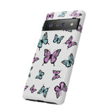 Butterfly Pattern White Background Tough Cases