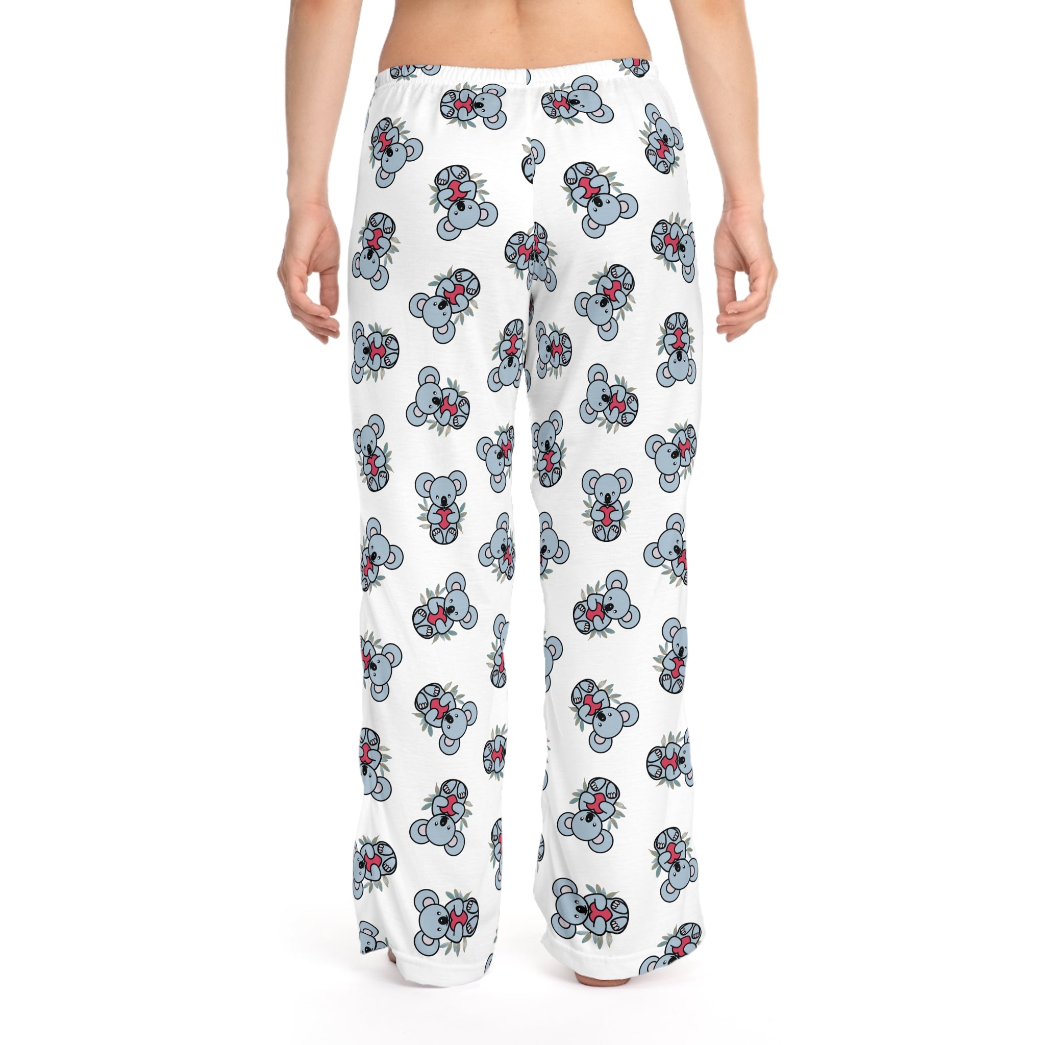 Cozy Coala Bear Print Women's Pajama Pants, Relaxing Loungewear, Sleep Pants for Cozy Nights, Cute Gift for Her, Holiday Sleepwear