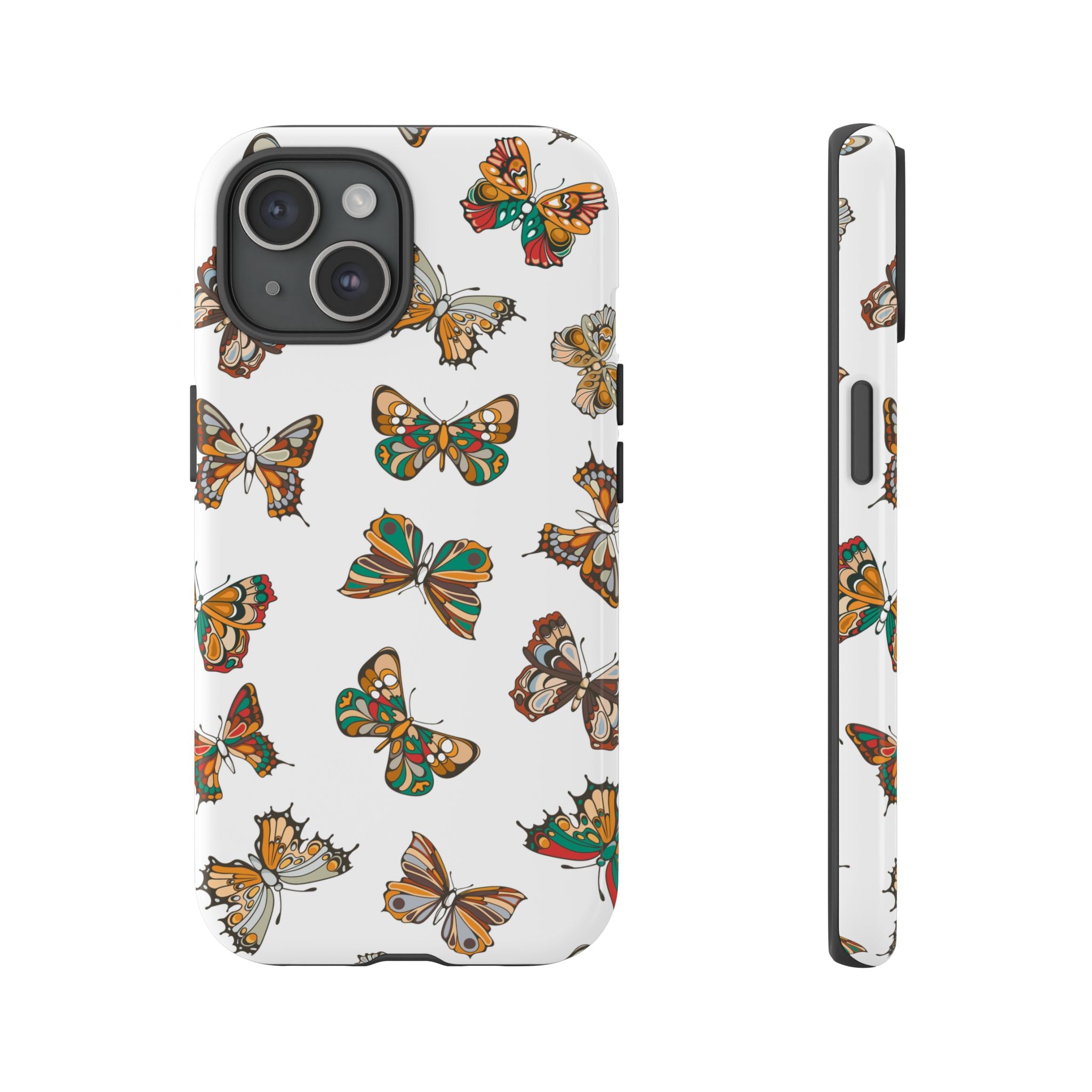 Butterflies Tough Cases, Phone Case, Protective Cover, Butterfly Pattern, Gift for Her, Unique Phone Accessory