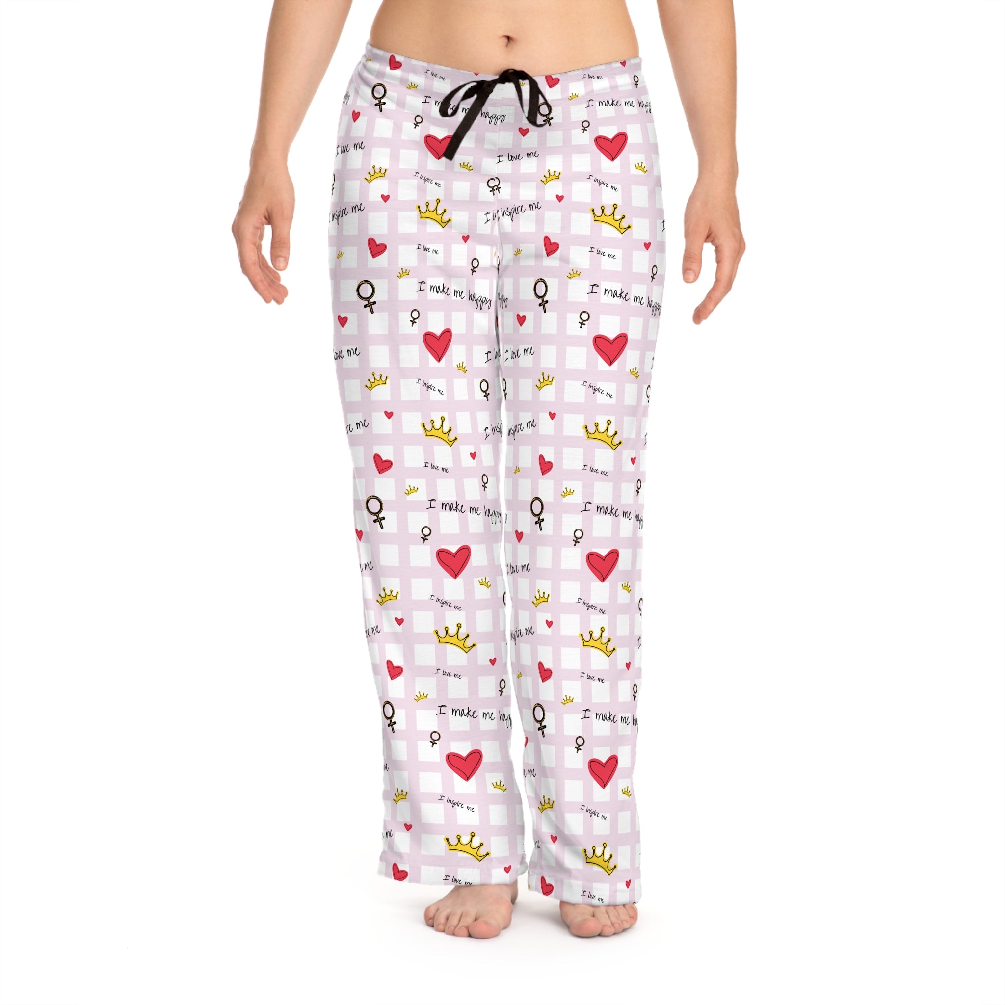 Cozy Hearts & Crowns Women's Pajama Pants