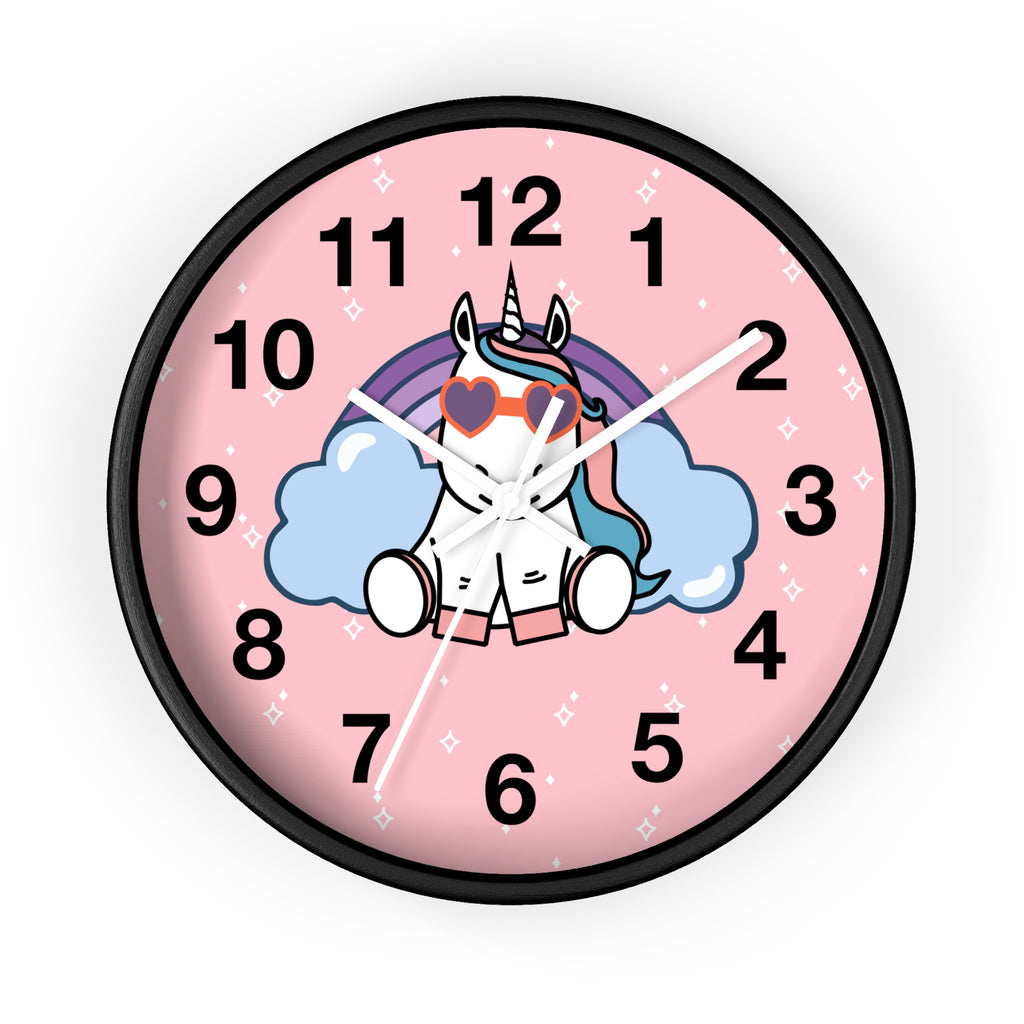 Unicorn Rainbow Wall Clock, Magical Fantasy Decor, Cute Kids Room Clock, Colorful Nursery Art, Unique Gift for Unicorn Lover