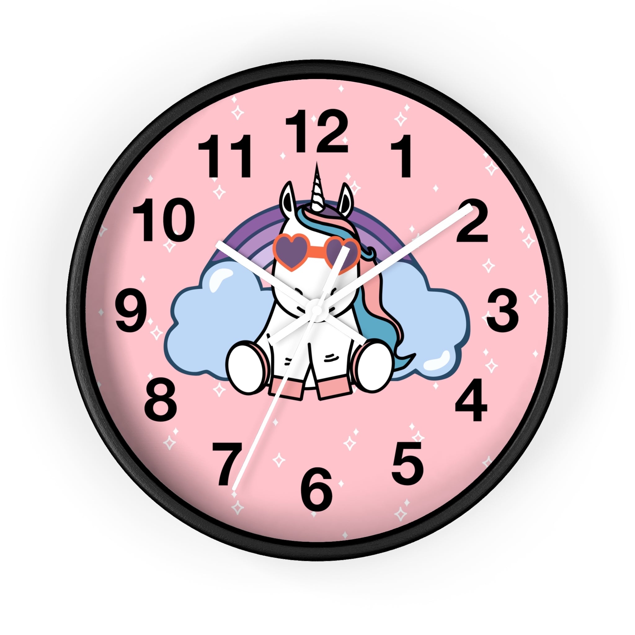 Unicorn Rainbow Wall Clock, Magical Fantasy Decor, Cute Kids Room Clock, Colorful Nursery Art, Unique Gift for Unicorn Lover