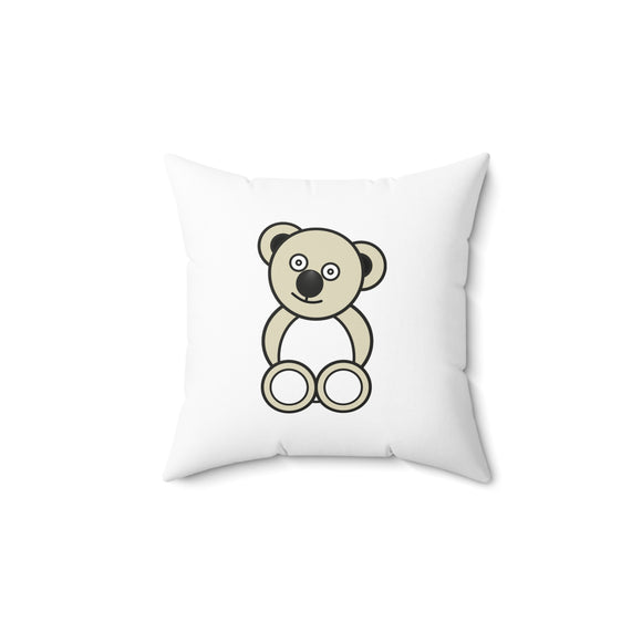 Cute Bear Spun Polyester Square Pillow