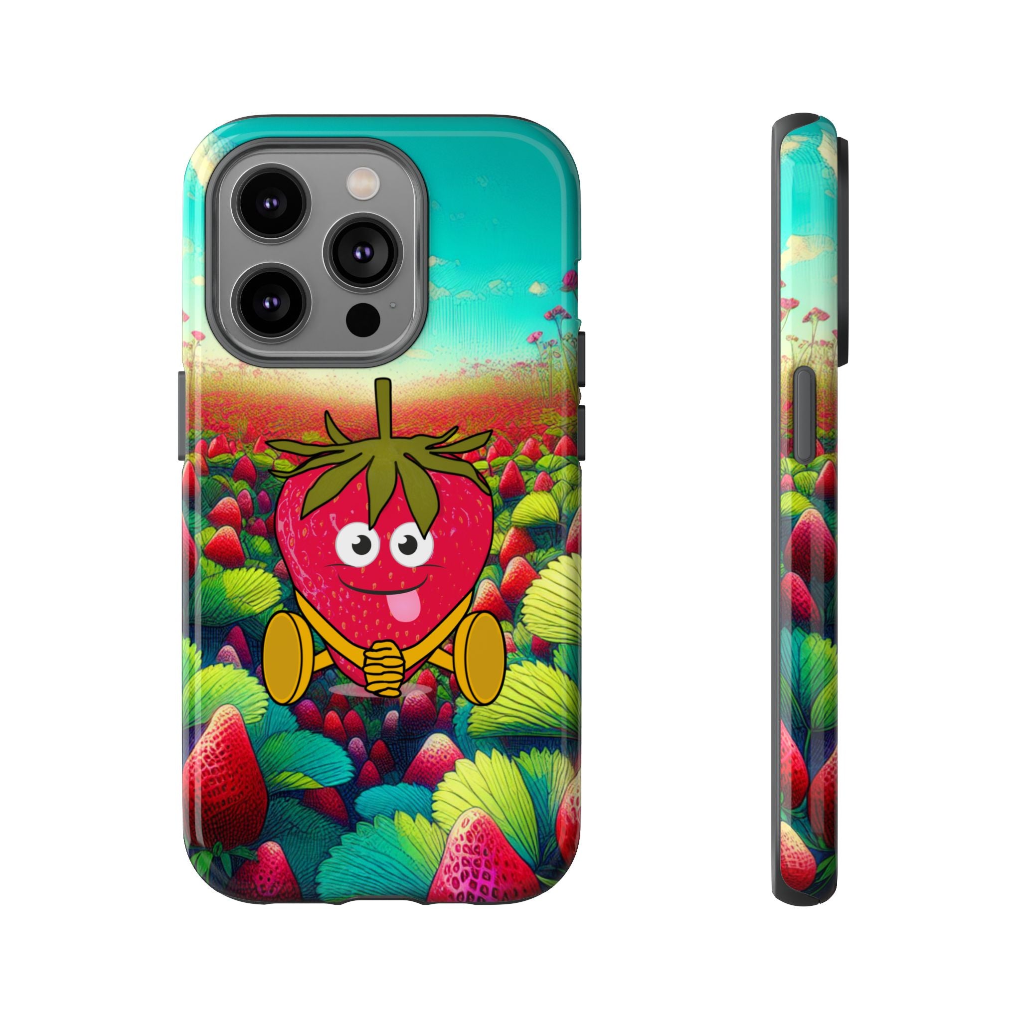 Cute Strawberry in the strawberry fields Tough Cases