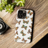 Butterflies Tough Cases, Phone Case, Protective Cover, Butterfly Pattern, Gift for Her, Unique Phone Accessory