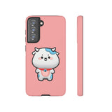 Kawaii Cow Tough Cases - Cute Animal Phone Cover for iPhone Galaxy Pixel, Cow Lover Gift, Animal Print Phone Case, Protective Smartphone