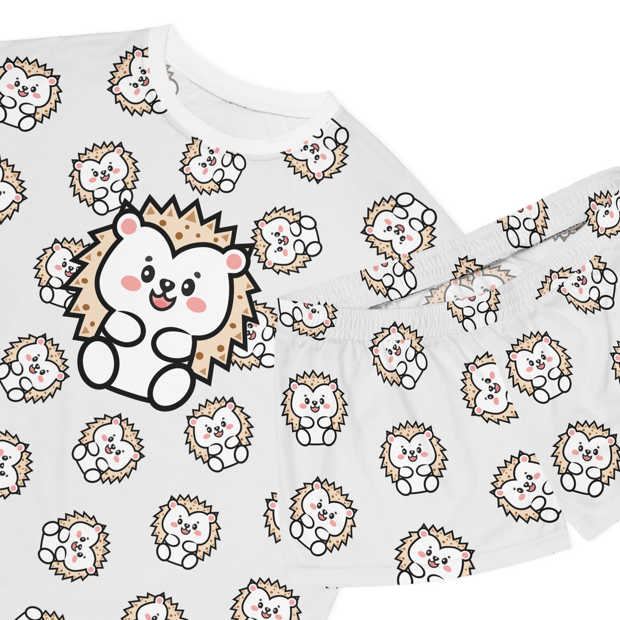 Happy Kawaii Hedgehog Pajama Set - Cute PJ Shorts - Adorable Sleepwear